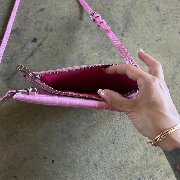 Mini purse in pink croc print - Picture 5 of 8